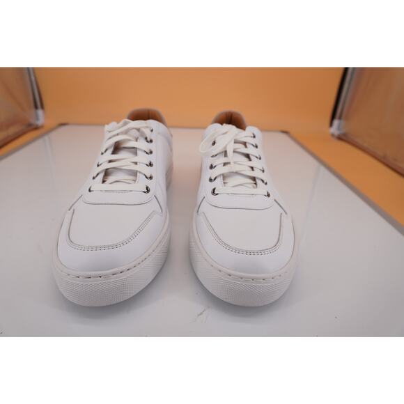 Magnanni Bobbie Ivory White Leather Low Top Sneaker SZ 8 New Lace Up Burnished - Picture 2 of 12